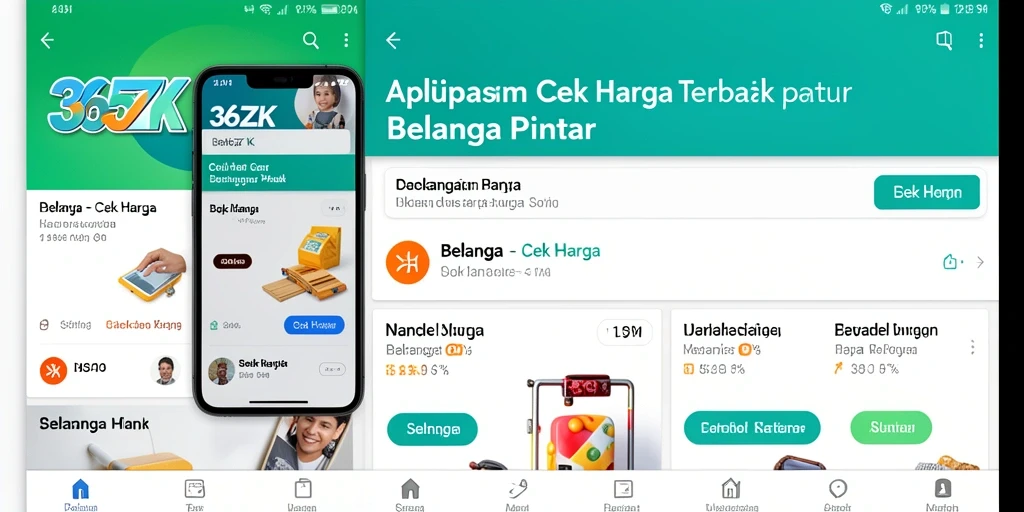 Antarmuka aplikasi 365ZK yang menunjukkan perbandingan harga dengan jelas.