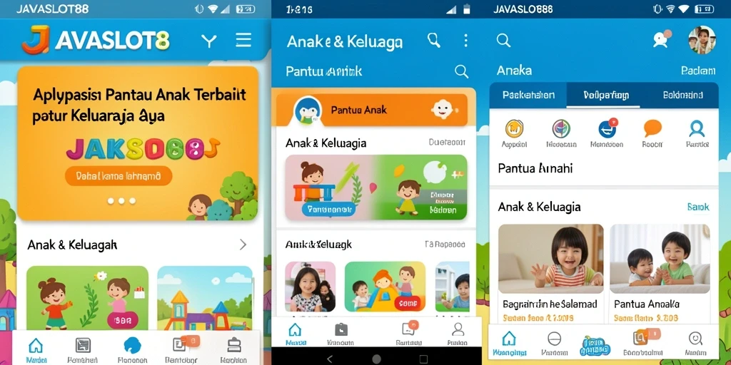 Antarmuka aplikasi JAVASLOT88 yang ramah pengguna untuk Pantau Anak.