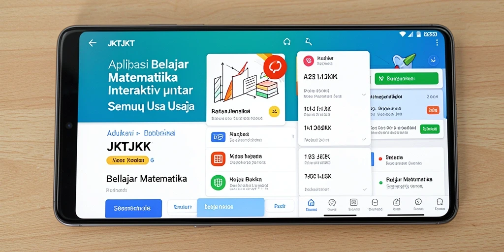 Antarmuka pengguna JKTJKT yang interaktif untuk pembelajaran matematika.