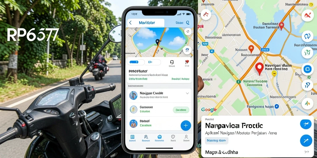Antarmuka aplikasi RP6677 untuk Navigasi Motor yang intuitif dan informatif.