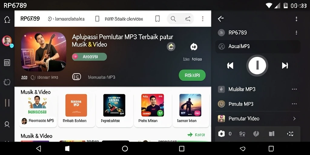 Tampilan antarmuka pengguna RP6789 yang sederhana dan fungsional.