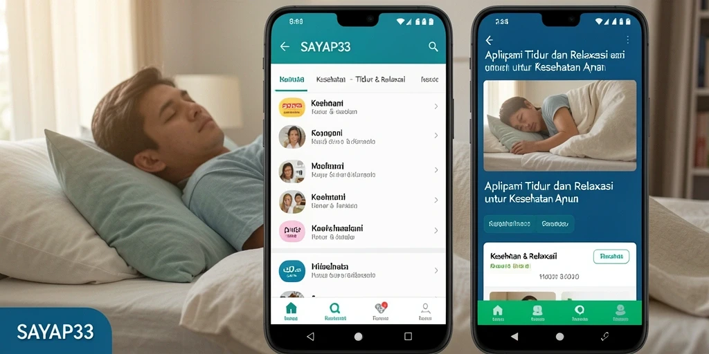 Antarmuka SAYAP33 yang sederhana dan intuitif untuk Tidur & Relaksasi.