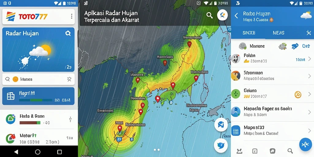 Tampilan utama TOTO777 menampilkan peta radar hujan yang informatif.