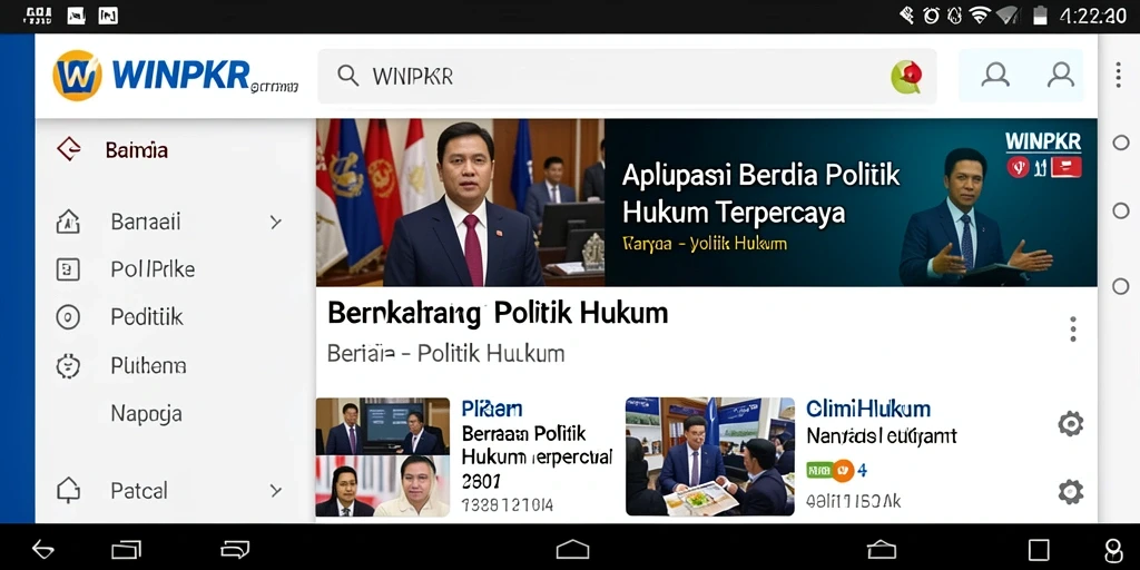 Antarmuka WINPKR yang ramah pengguna untuk berita politik hukum.
