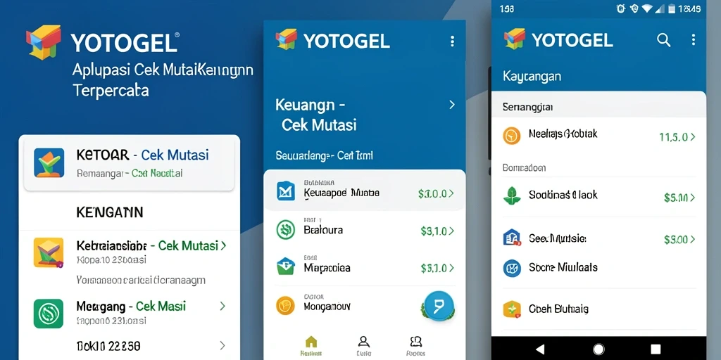 Antarmuka aplikasi YOTOGEL yang menampilkan fitur Cek Mutasi.