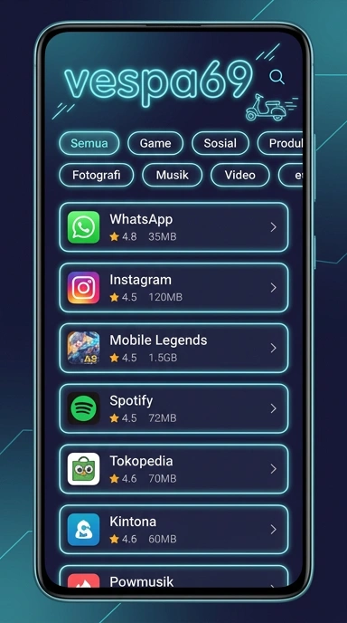 Temukan Aplikasi Populer di vespa69 — Hub Unduhan Terpercaya